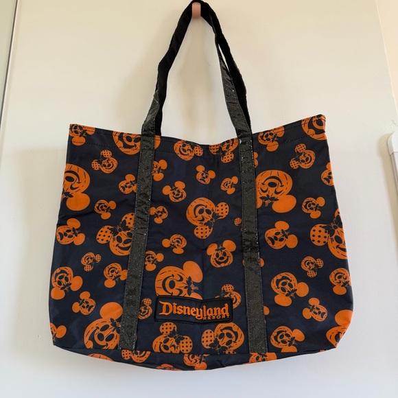 Disneyland Resort Halloween Tote Bag Mickey Pumpkin Orange Black Disney Parks - Picture 7 of 7